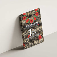 Pearl Harbor Remembrance Day Canvas Wall Art Memories of December 7 with Red Poppy Lei - Wonder Print Shop