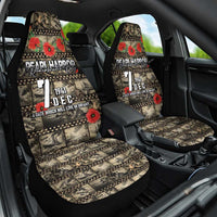 Pearl Harbor Remembrance Day Car Seat Cover Memories of December 7 with Red Poppy Lei - Wonder Print Shop