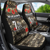 Pearl Harbor Remembrance Day Car Seat Cover Memories of December 7 with Red Poppy Lei - Wonder Print Shop