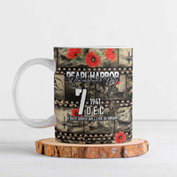 Pearl Harbor Remembrance Day Personalized Ceramic Mug Memories of December 7 with Red Poppy Lei - Wonder Print Shop