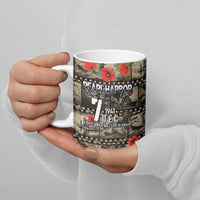 Pearl Harbor Remembrance Day Personalized Ceramic Mug Memories of December 7 with Red Poppy Lei - Wonder Print Shop