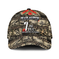 Pearl Harbor Remembrance Day Personalized Classic Cap Memories of December 7 with Red Poppy Lei - Wonder Print Shop