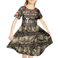 Pearl Harbor Remembrance Day Personalized Kid Short Sleeve Dress Memories of December 7 with Red Poppy Lei - Wonder Print Shop