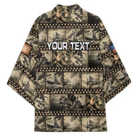 Pearl Harbor Remembrance Day Personalized Kimono Memories of December 7 with Red Poppy Lei - Wonder Print Shop