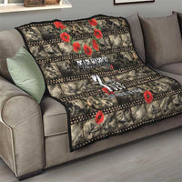 Pearl Harbor Remembrance Day Quilt Memories of December 7 with Red Poppy Lei - Wonder Print Shop