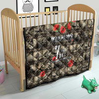 Pearl Harbor Remembrance Day Quilt Memories of December 7 with Red Poppy Lei - Wonder Print Shop