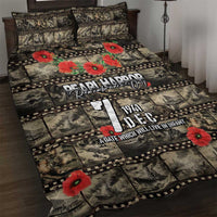 Pearl Harbor Remembrance Day Quilt Bed Set Memories of December 7 with Red Poppy Lei - Wonder Print Shop