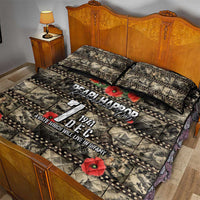 Pearl Harbor Remembrance Day Quilt Bed Set Memories of December 7 with Red Poppy Lei - Wonder Print Shop