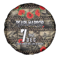 Pearl Harbor Remembrance Day Spare Tire Cover Memories of December 7 with Red Poppy Lei - Wonder Print Shop
