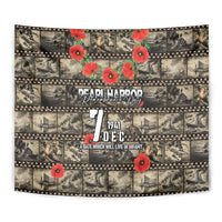 Pearl Harbor Remembrance Day Tapestry Memories of December 7 with Red Poppy Lei - Wonder Print Shop