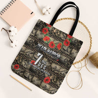Pearl Harbor Remembrance Day Tote Bag Memories of December 7 with Red Poppy Lei - Wonder Print Shop