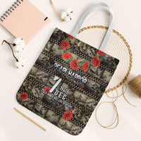 Pearl Harbor Remembrance Day Tote Bag Memories of December 7 with Red Poppy Lei - Wonder Print Shop