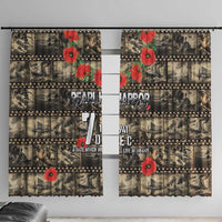 Pearl Harbor Remembrance Day Window Curtain Memories of December 7 with Red Poppy Lei - Wonder Print Shop