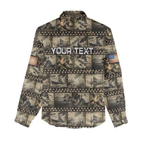 Pearl Harbor Remembrance Day Personalized Women Casual Shirt Memories of December 7 with Red Poppy Lei - Wonder Print Shop