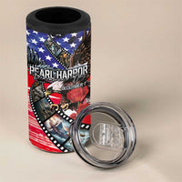 Pearl Harbor Remembrance Day Personalized 4 in 1 Can Cooler Tumbler Lest We Forget - The Bald Eagle Remembers - Wonder Print Shop