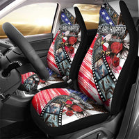 Pearl Harbor Remembrance Day Car Seat Cover Lest We Forget - The Bald Eagle Remembers - Wonder Print Shop