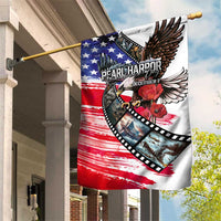 Pearl Harbor Remembrance Day Garden Flag Lest We Forget - The Bald Eagle Remembers - Wonder Print Shop