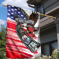 Pearl Harbor Remembrance Day Garden Flag Lest We Forget - The Bald Eagle Remembers - Wonder Print Shop