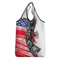 Pearl Harbor Remembrance Day Grocery Bag Lest We Forget - The Bald Eagle Remembers - Wonder Print Shop
