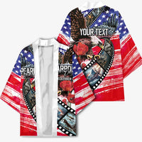 Pearl Harbor Remembrance Day Personalized Kimono Lest We Forget - The Bald Eagle Remembers - Wonder Print Shop