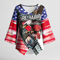 Pearl Harbor Remembrance Day Personalized Kimono Sleeve Blouse Lest We Forget - The Bald Eagle Remembers - Wonder Print Shop