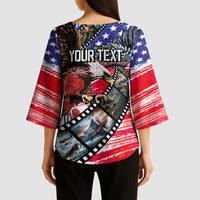 Pearl Harbor Remembrance Day Personalized Kimono Sleeve Blouse Lest We Forget - The Bald Eagle Remembers - Wonder Print Shop