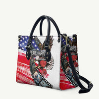 Pearl Harbor Remembrance Day Leather Bag Lest We Forget - The Bald Eagle Remembers - Wonder Print Shop