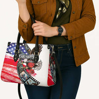 Pearl Harbor Remembrance Day Leather Bag Lest We Forget - The Bald Eagle Remembers - Wonder Print Shop