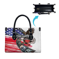 Pearl Harbor Remembrance Day Leather Bag Lest We Forget - The Bald Eagle Remembers - Wonder Print Shop