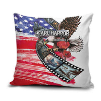Pearl Harbor Remembrance Day Pillow Cover Lest We Forget - The Bald Eagle Remembers - Wonder Print Shop