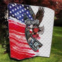 Pearl Harbor Remembrance Day Quilt Lest We Forget - The Bald Eagle Remembers - Wonder Print Shop