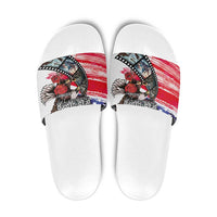 Pearl Harbor Remembrance Day Slide Sandals Lest We Forget - The Bald Eagle Remembers - Wonder Print Shop
