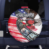 Pearl Harbor Remembrance Day Spare Tire Cover Lest We Forget - The Bald Eagle Remembers - Wonder Print Shop