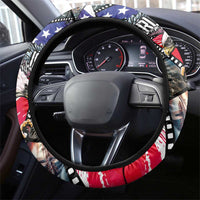 Pearl Harbor Remembrance Day Steering Wheel Cover Lest We Forget - The Bald Eagle Remembers - Wonder Print Shop