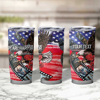 Pearl Harbor Remembrance Day Personalized Tumbler Cup Lest We Forget - The Bald Eagle Remembers - Wonder Print Shop