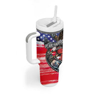 Pearl Harbor Remembrance Day Personalized Tumbler With Handle Lest We Forget - The Bald Eagle Remembers - Wonder Print Shop