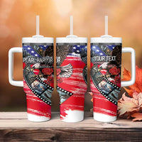 Pearl Harbor Remembrance Day Personalized Tumbler With Handle Lest We Forget - The Bald Eagle Remembers - Wonder Print Shop