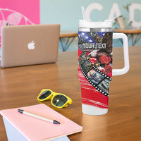 Pearl Harbor Remembrance Day Personalized Tumbler With Handle Lest We Forget - The Bald Eagle Remembers - Wonder Print Shop