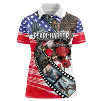Pearl Harbor Remembrance Day Personalized Women Polo Shirt Lest We Forget - The Bald Eagle Remembers - Wonder Print Shop