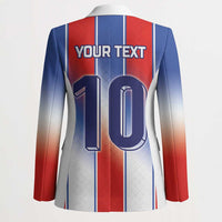 Custom France National Football Blazer Paris Architecture-Inspired Geometry - Wonder Print Shop