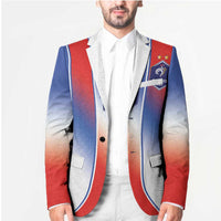 Custom France National Football Blazer Paris Architecture-Inspired Geometry - Wonder Print Shop
