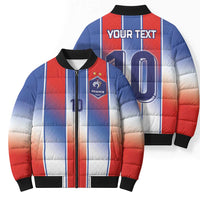 Custom France National Football Bomber Puffer Jacket Paris Architecture-Inspired Geometry - Wonder Print Shop