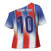 Custom France National Football Cross Shoulder Shirt Paris Architecture-Inspired Geometry - Wonder Print Shop