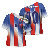 Custom France National Football Cross Shoulder Shirt Paris Architecture-Inspired Geometry - Wonder Print Shop