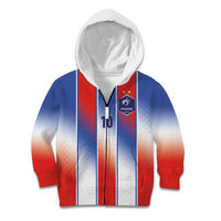 Custom France National Football Kid Hoodie Paris Architecture-Inspired Geometry - Wonder Print Shop