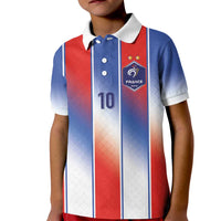 Custom France National Football Kid Polo Shirt Paris Architecture-Inspired Geometry - Wonder Print Shop