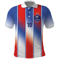 Custom France National Football Polo Shirt Paris Architecture-Inspired Geometry - Wonder Print Shop