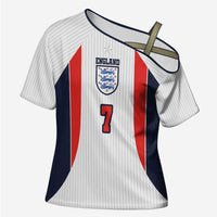 Custom England National Football Cross Shoulder Shirt Retro Style-Inspired 1998 - Wonder Print Shop