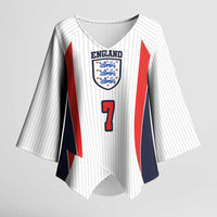 Custom England National Football Kimono Sleeve Blouse Retro Style-Inspired 1998 - Wonder Print Shop