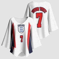 Custom England National Football Kimono Sleeve Blouse Retro Style-Inspired 1998 - Wonder Print Shop